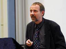 Der Vorsteher des Departements Chemie und Angewandte Biowissenschaften, Detlef Günther, anlässlich der Verleihung der Auszeichnung «Chemical Landmark» (Bild: P. Rüegg / ETH Zürich).