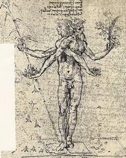Dass Schmerz und Wohlgefühl nahe beieinander liegen, ist bereits Leonardo da Vinci aufgefallen, der dies treffend zu illustrieren wusste. (Bild: zVg E. Kut / Collegium Helveticum)