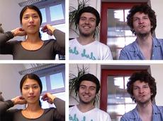 Innovative software rotates the face of the person on screen during video conferences in order to make eye contact. (Photo: Computer Graphics Laboratory / ETH Zurich)